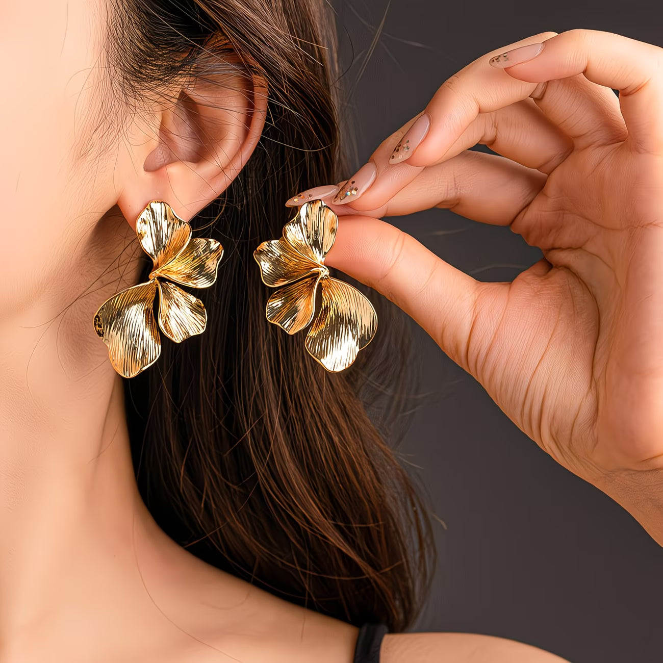 Bohemian Petal Stud Earrings